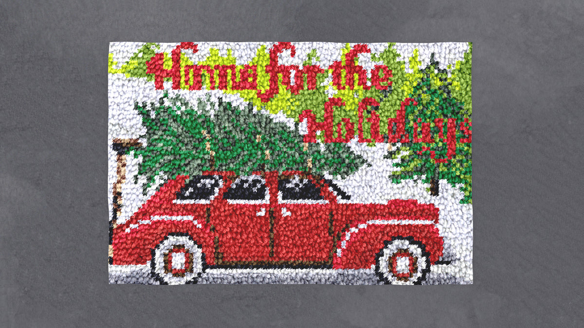 Festive Journey: A Holiday Delight - Latch Hook Rug Kit