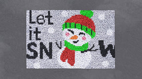 Whimsical Snowman Wall Art - Latch Hook Rug Kit