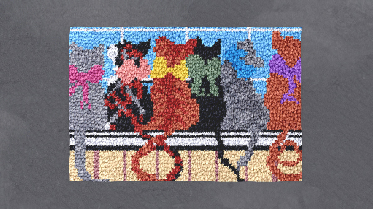 Purrfect Companions - Latch Hook Rug Kit