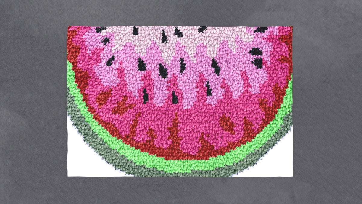 Vibrant Watermelon Delight - Latch Hook Rug Kit