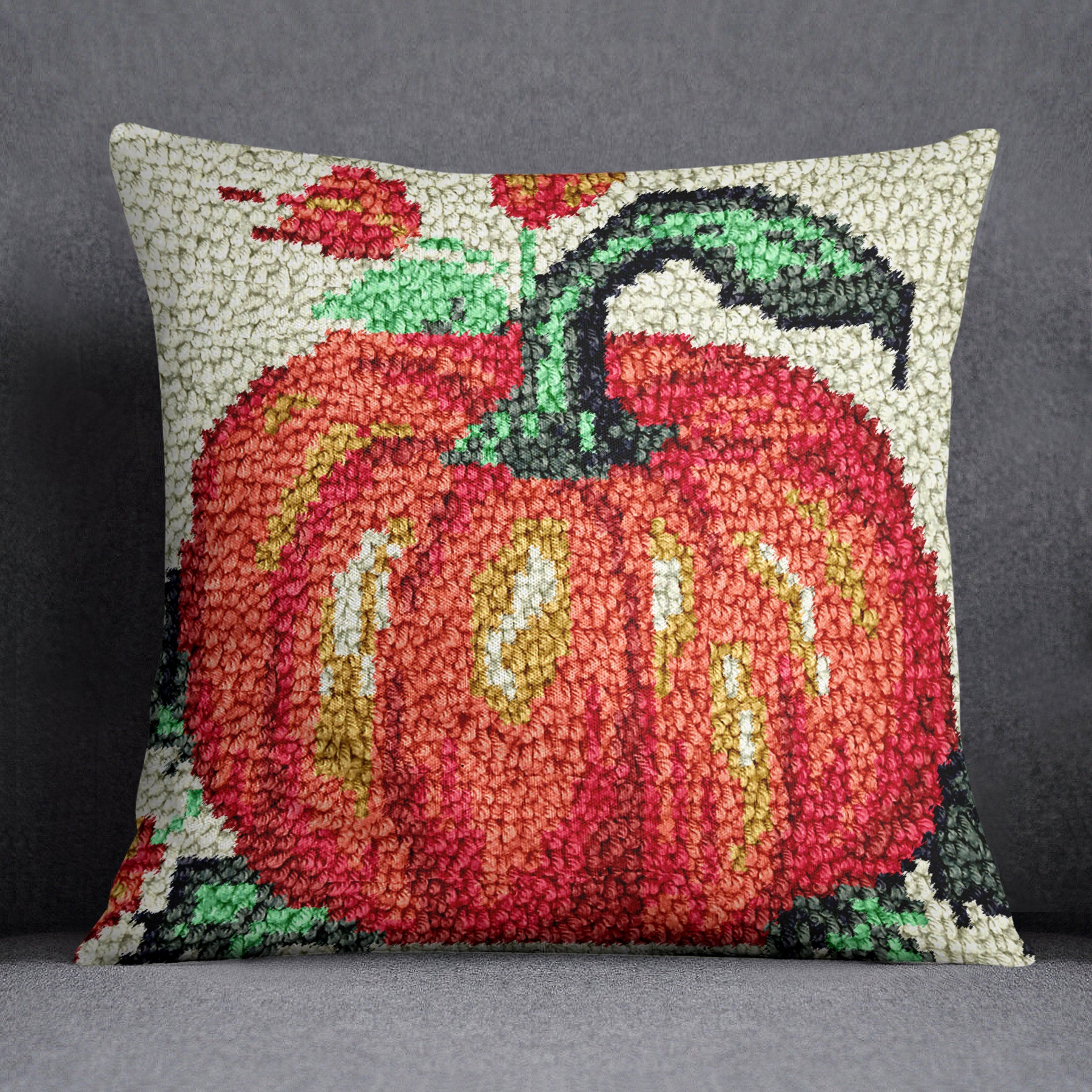 Harvest Pumpkin Delight - Latch Hook Pillow Kit