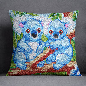 Serene Koala Companionship - Latch Hook Pillow Kit