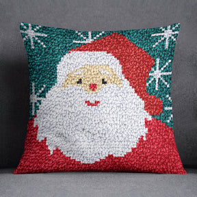 Cheerful Santa Claus - Latch Hook Pillow Kit