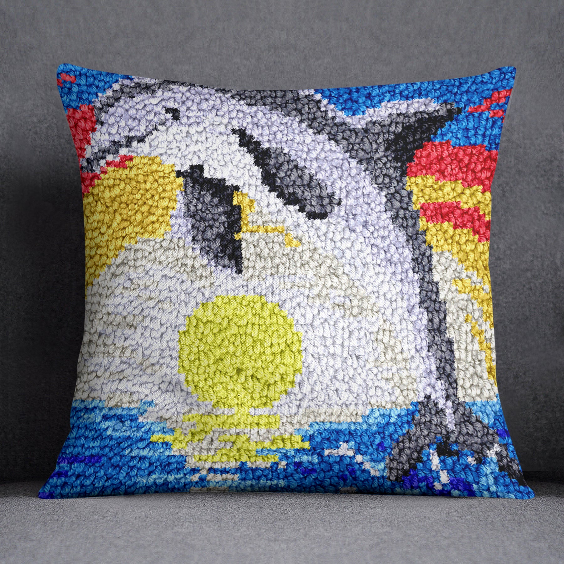 Dolphin Dance at Sunset - Latch Hook Pillow Kit