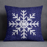 Winter Wonderland Snowflake Art - Latch Hook Pillow Kit