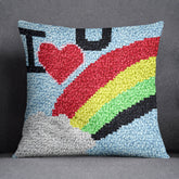 Whimsical Love - Latch Hook Pillow Kit