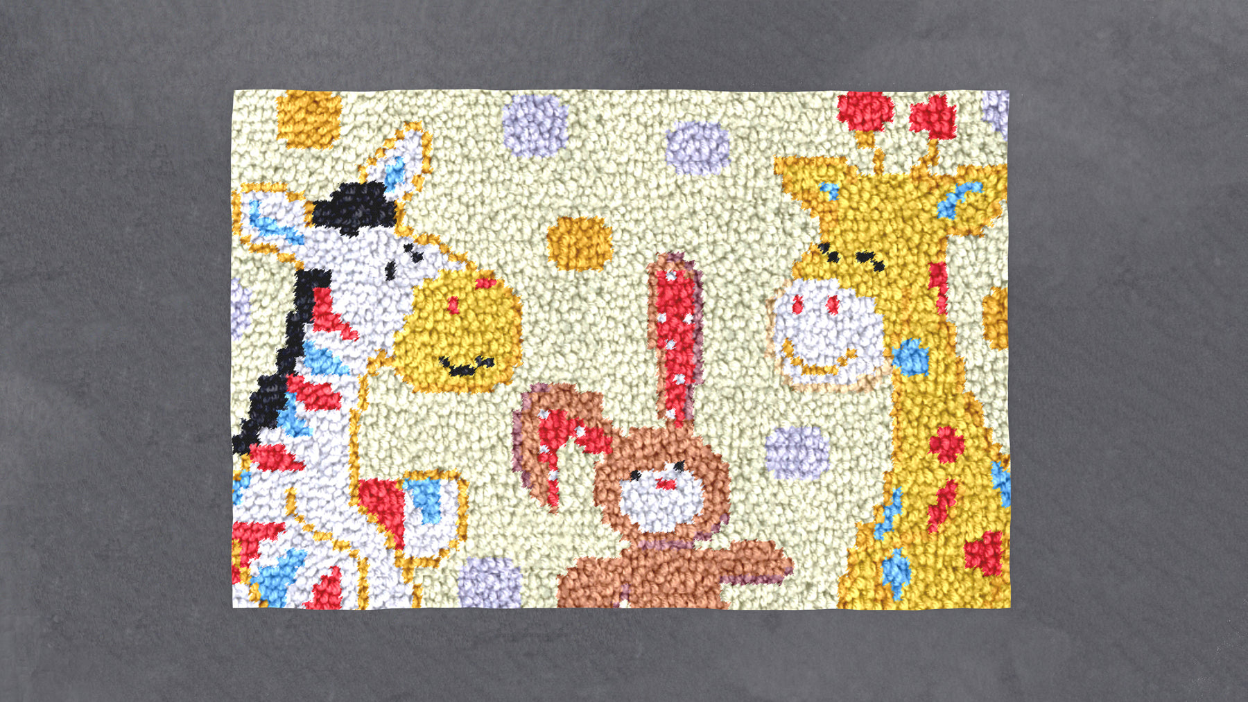 Whimsical Animal Friends - Latch Hook Rug Kit