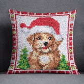 Festive Canine Cheer - Latch Hook Pillow Kit