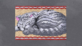 Cozy Cat Dreams - Latch Hook Rug Kit