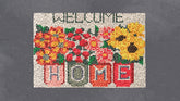 Floral Welcome Mat - Latch Hook Rug Kit