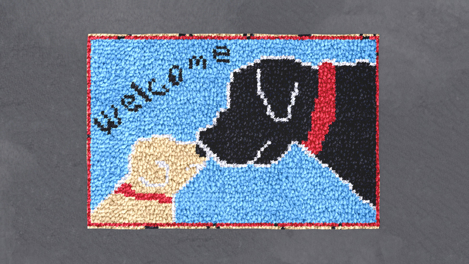 Paw-sitive Welcome Mat - Latch Hook Rug Kit