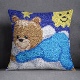 Dreamy Bear: A Cozy Night - Latch Hook Pillow Kit