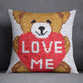 Cuddly Love Bear - Latch Hook Pillow Kit