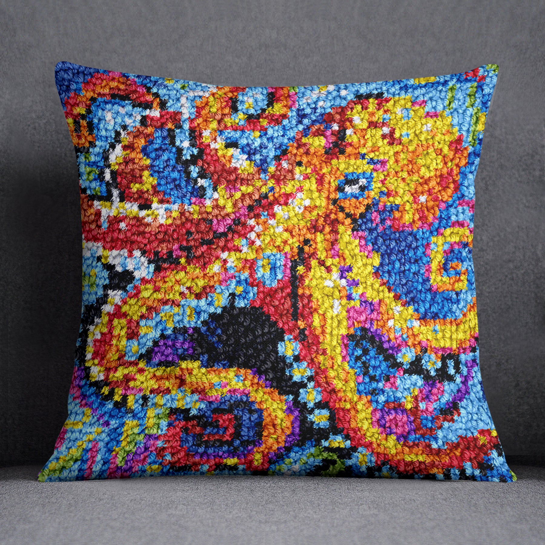 Vibrant Octopus Delight - Latch Hook Pillow Kit