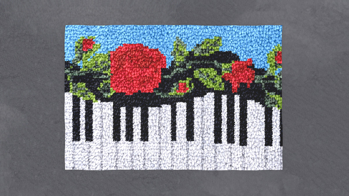 Melodic Blooms - Latch Hook Rug Kit