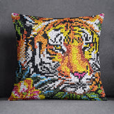 Majestic Tiger Portrait - Latch Hook Pillow Kit