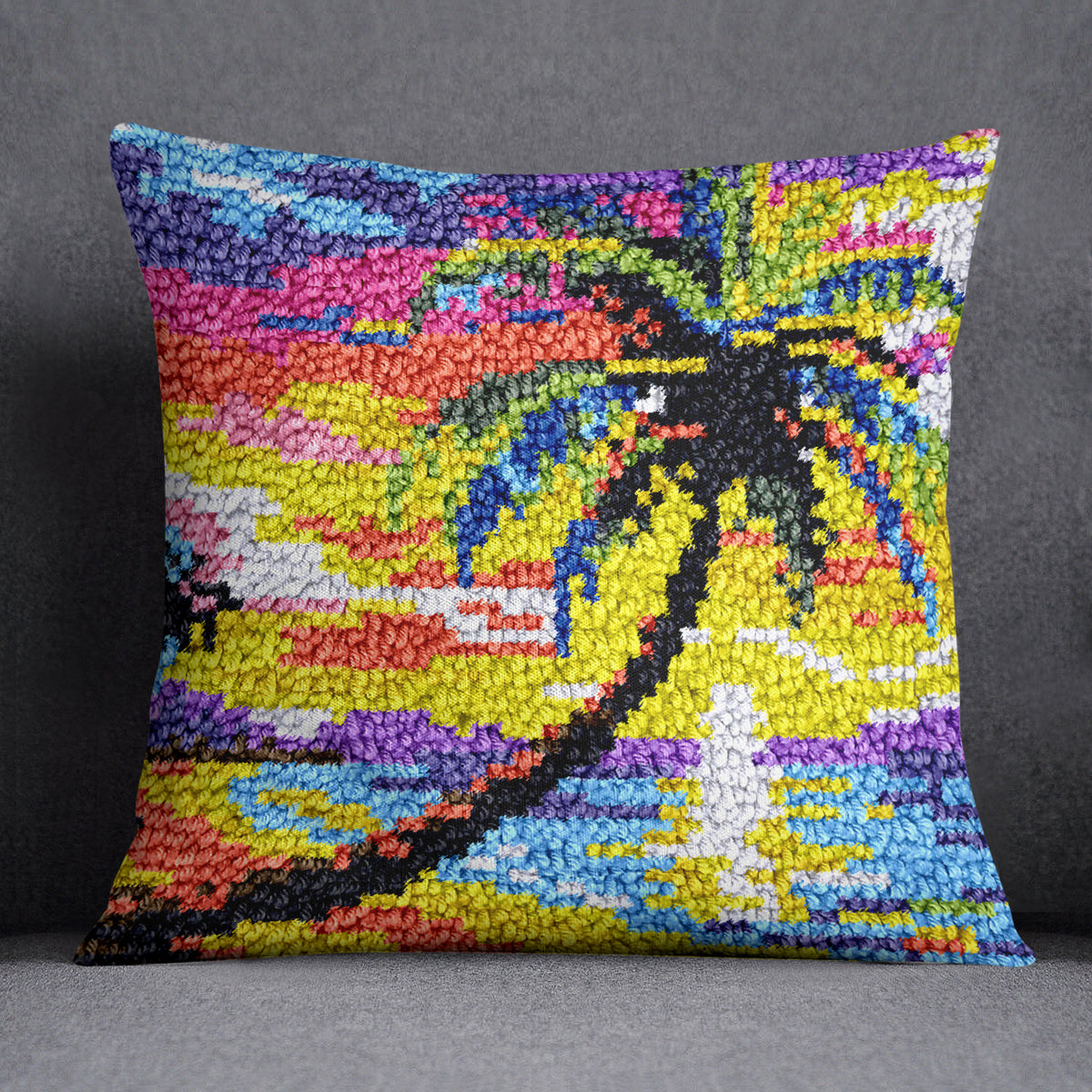 Tropical Sunset Serenade - Latch Hook Pillow Kit