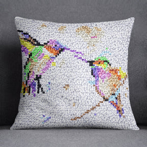 Hummingbird Harmony - Latch Hook Pillow Kit