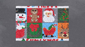 Festive Holiday Patchwork - Latch Hook Rug Kit