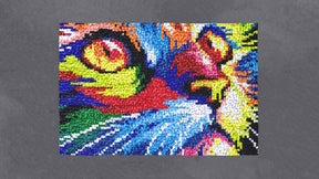 Colorful Cat's Gaze - Latch Hook Rug Kit