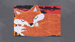 Cozy Fox Nap - Latch Hook Rug Kit