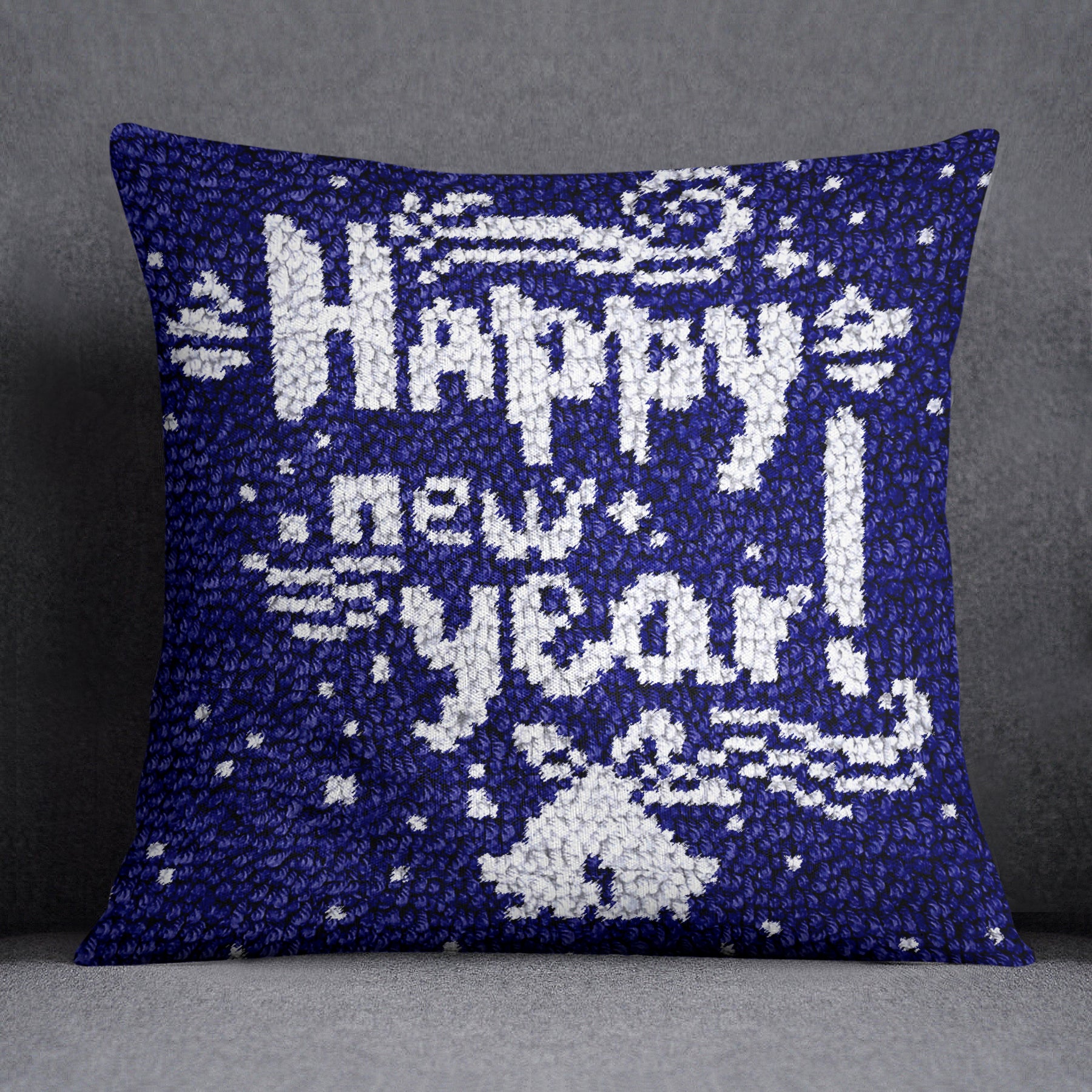 Woolly Joy: Happy New Year! - Latch Hook Pillow Kit