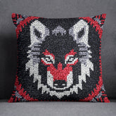 Majestic Wolf Embroidery - Latch Hook Pillow Kit