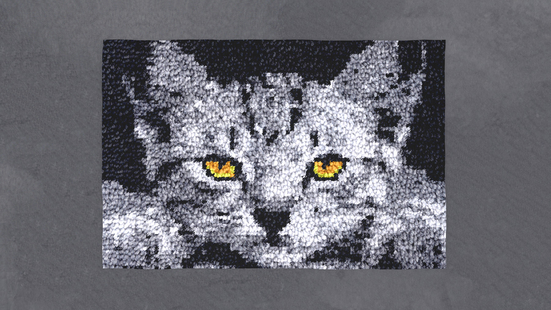 Mystical Feline Gaze - Latch Hook Rug Kit