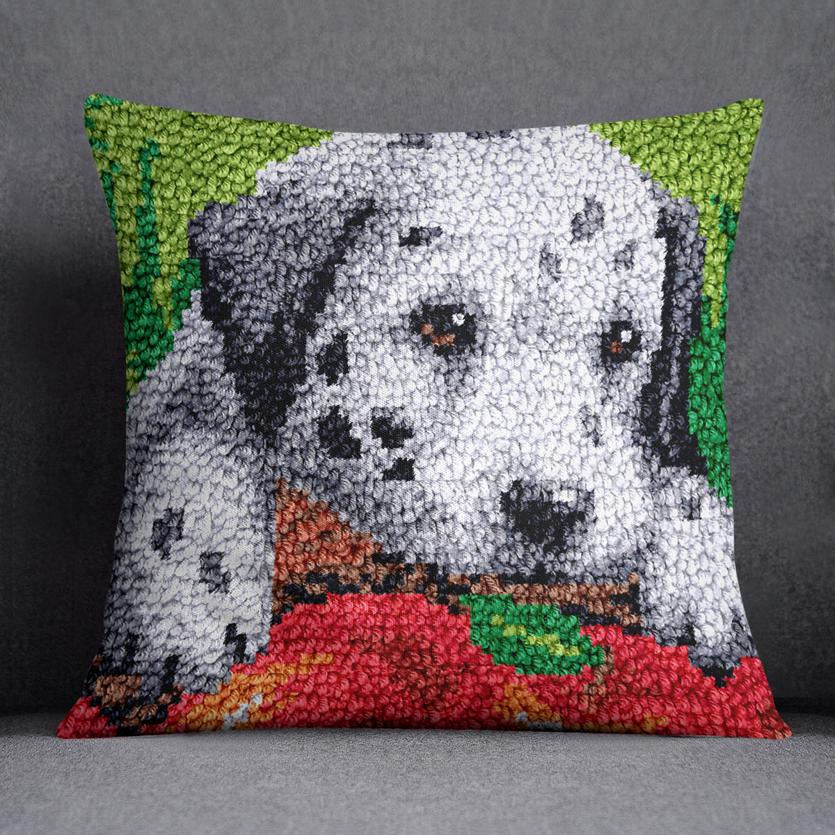 Adorable Dalmatian Puppy - Latch Hook Pillow Kit