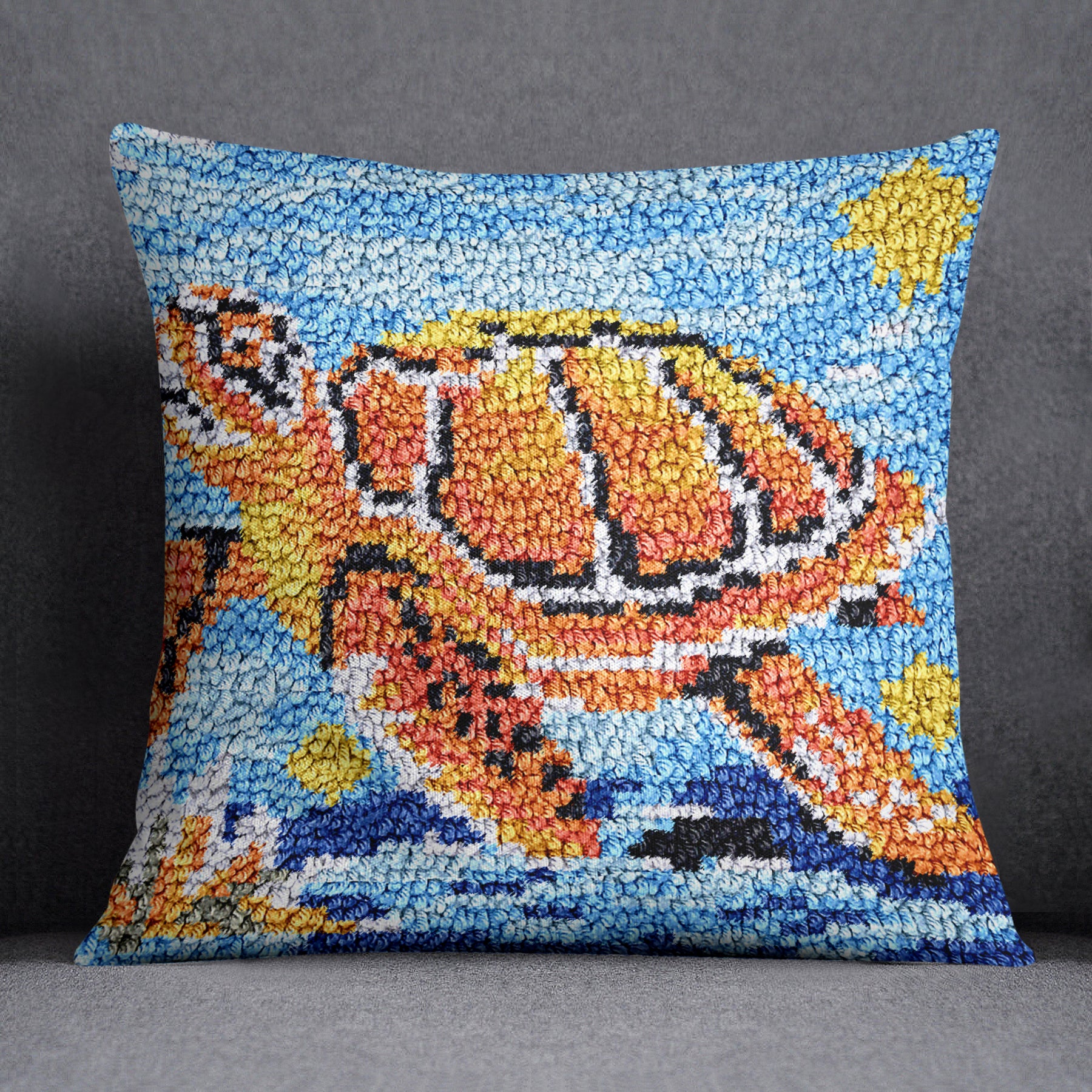 Tropical Turtle Bliss - Latch Hook Pillow Kit