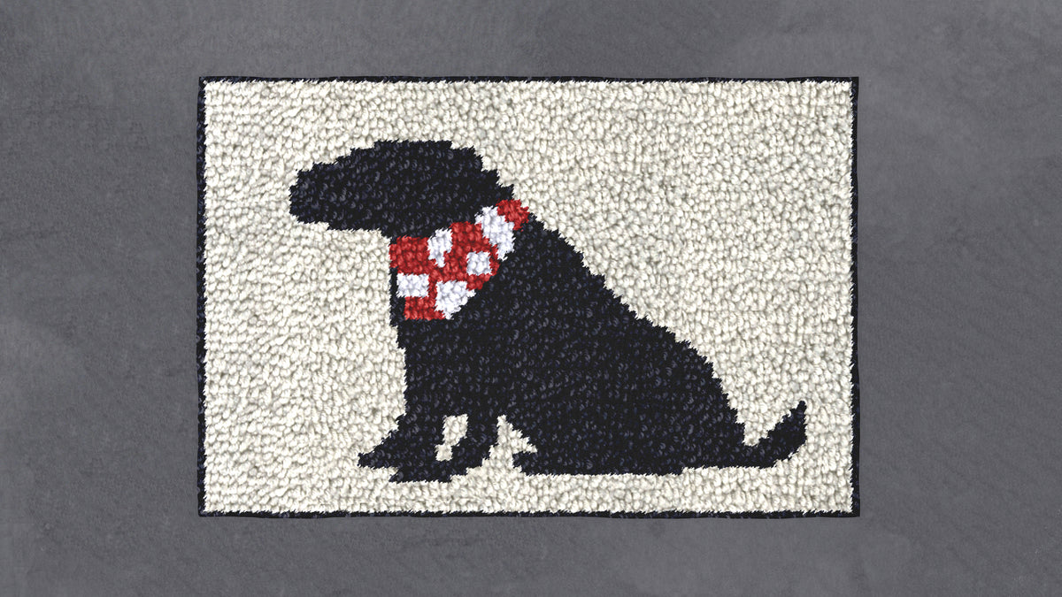 Charming Canine Companion Rug - Latch Hook Rug Kit