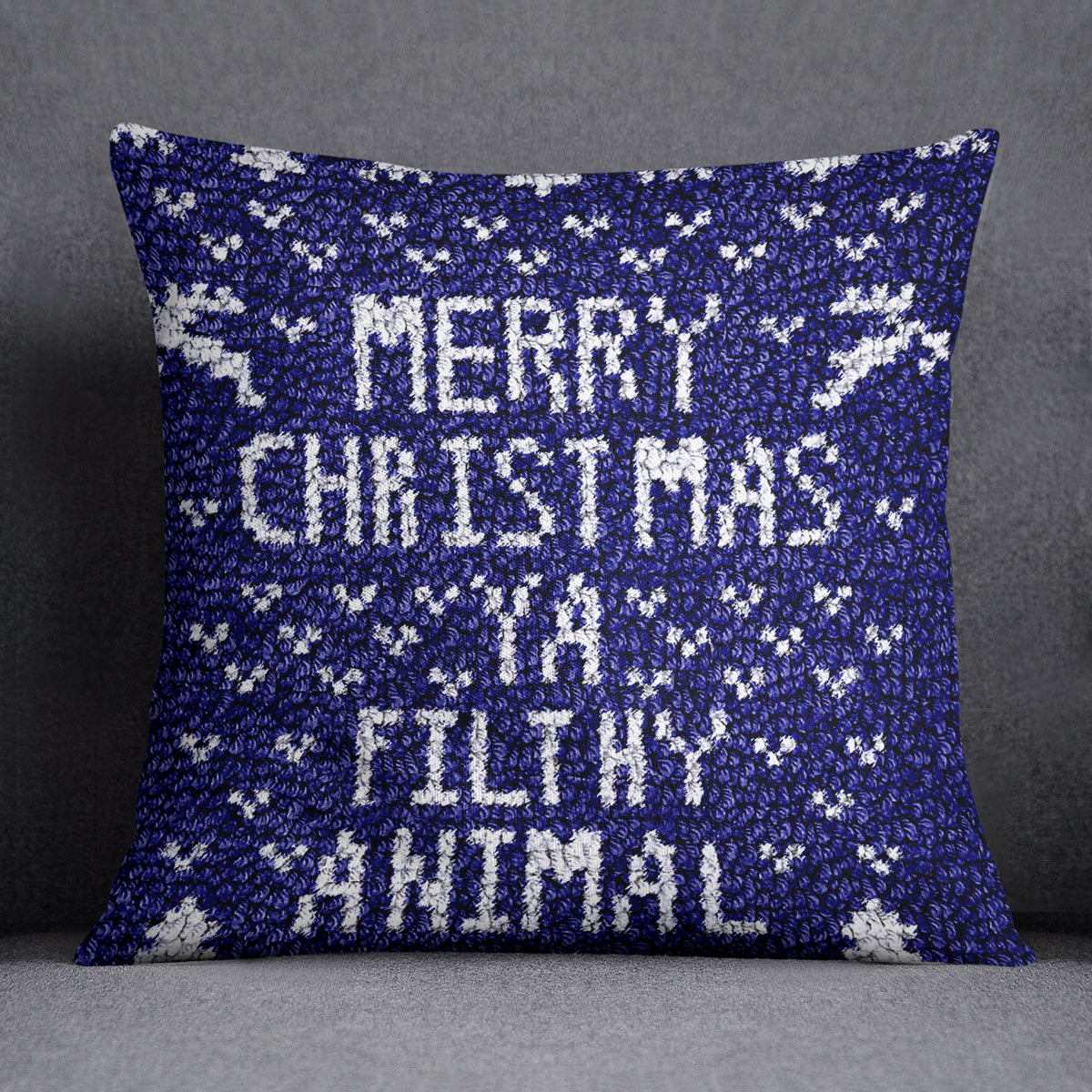 Festive Humor: Merry Christmas, Ya Filthy Animal! - Latch Hook Pillow Kit