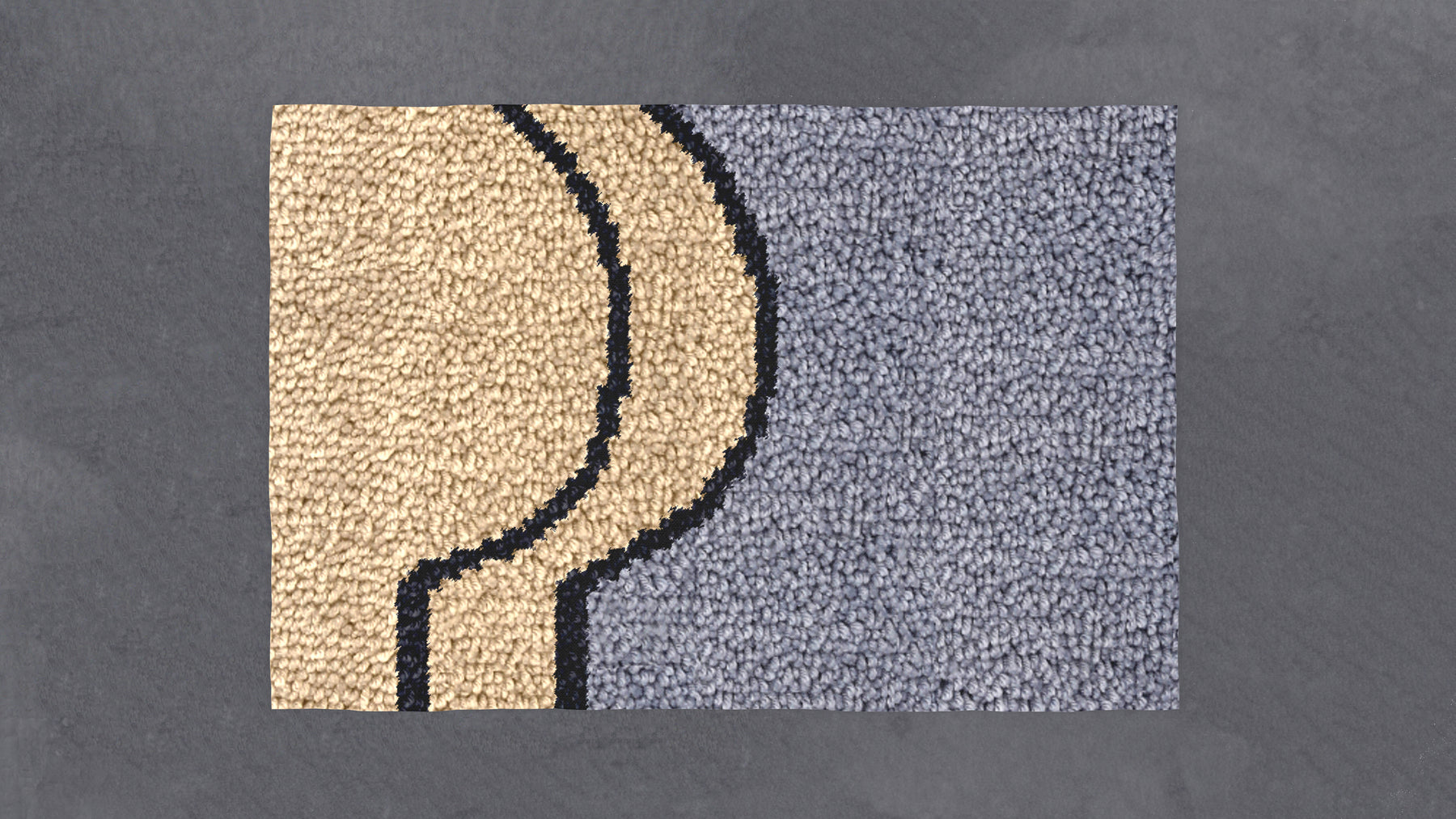 Contemporary Minimalist Rug - Latch Hook Rug Kit