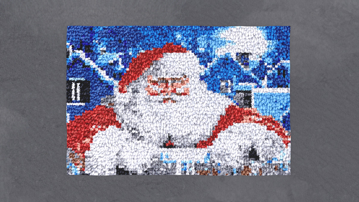 Jolly Winter Santa - Latch Hook Rug Kit