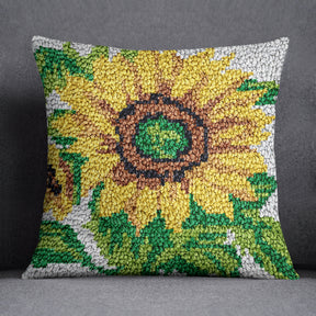 Radiant Sunflower Tapestry - Latch Hook Pillow Kit