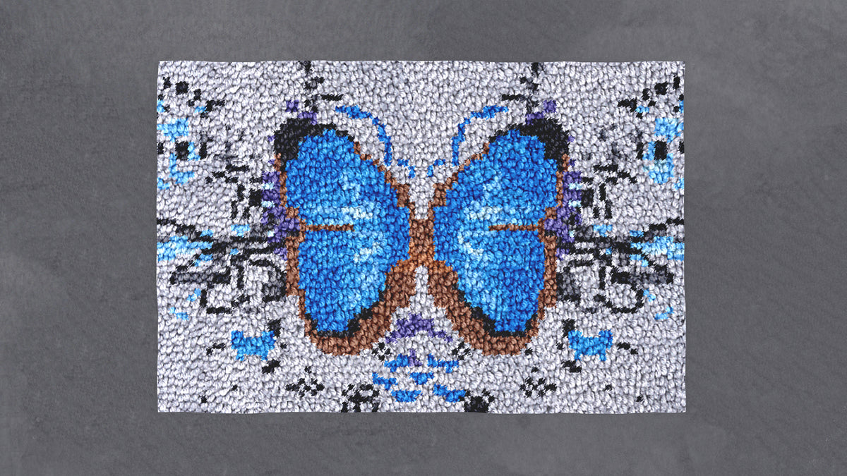 Ethereal Butterfly Delight - Latch Hook Rug Kit