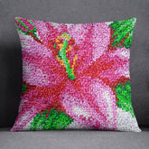 Vibrant Floral Embroidery - Latch Hook Pillow Kit