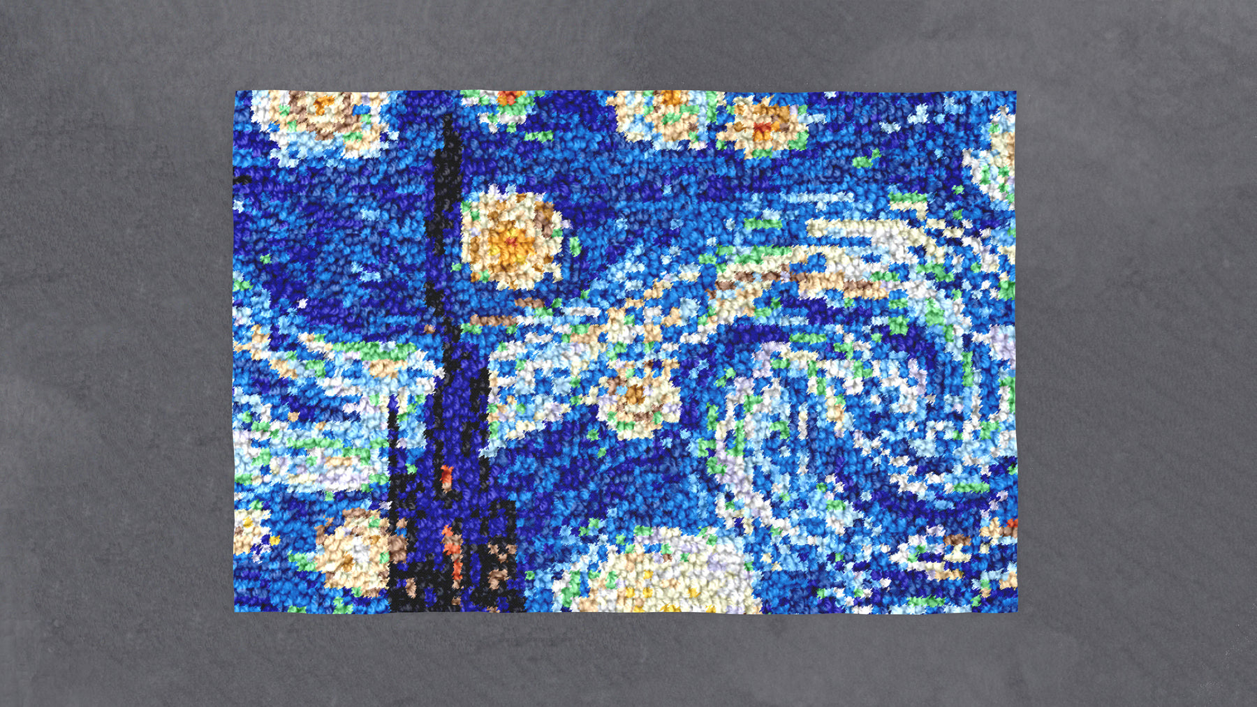 Starry Night Embroidery - Latch Hook Rug Kit