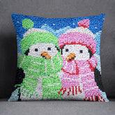 Charming Winter Companions - Latch Hook Pillow Kit