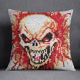 Fiery Skull Art - Latch Hook Pillow Kit