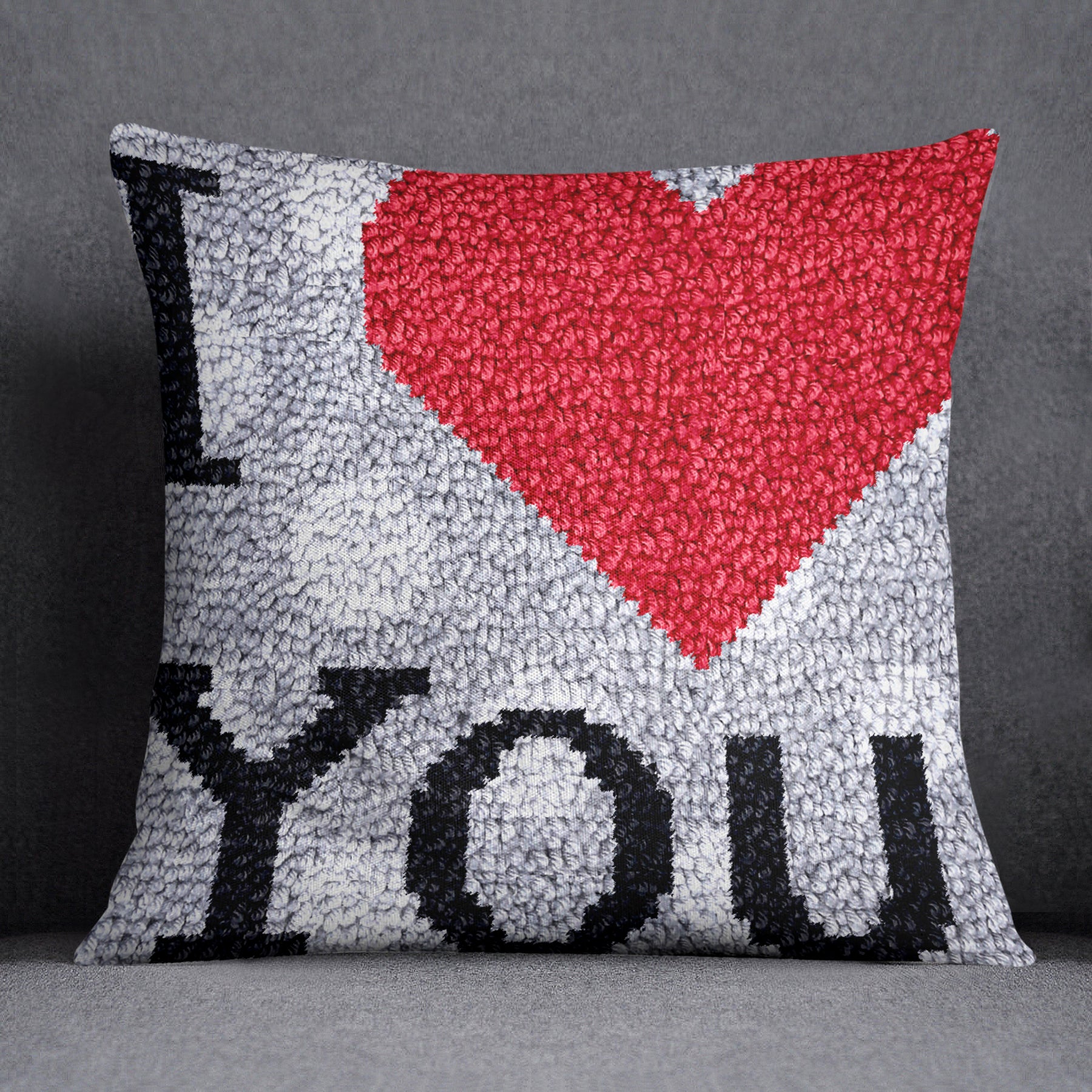 A Heartfelt Expression of Love - Latch Hook Pillow Kit