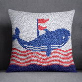 Whale Adventure - Latch Hook Pillow Kit