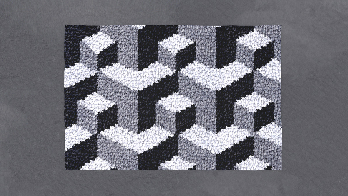 Geometric Depths - Latch Hook Rug Kit