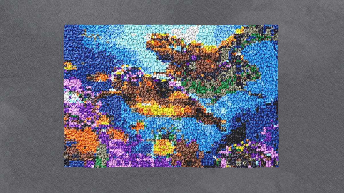 Colorful Abstraction of Nature - Latch Hook Rug Kit