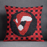 Vibrant Patchwork Design - Latch Hook Pillow Kit