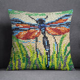 Colorful Winged Wonder - Latch Hook Pillow Kit