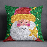 Whimsical Santa Claus Artwork - Latch Hook Pillow Kit