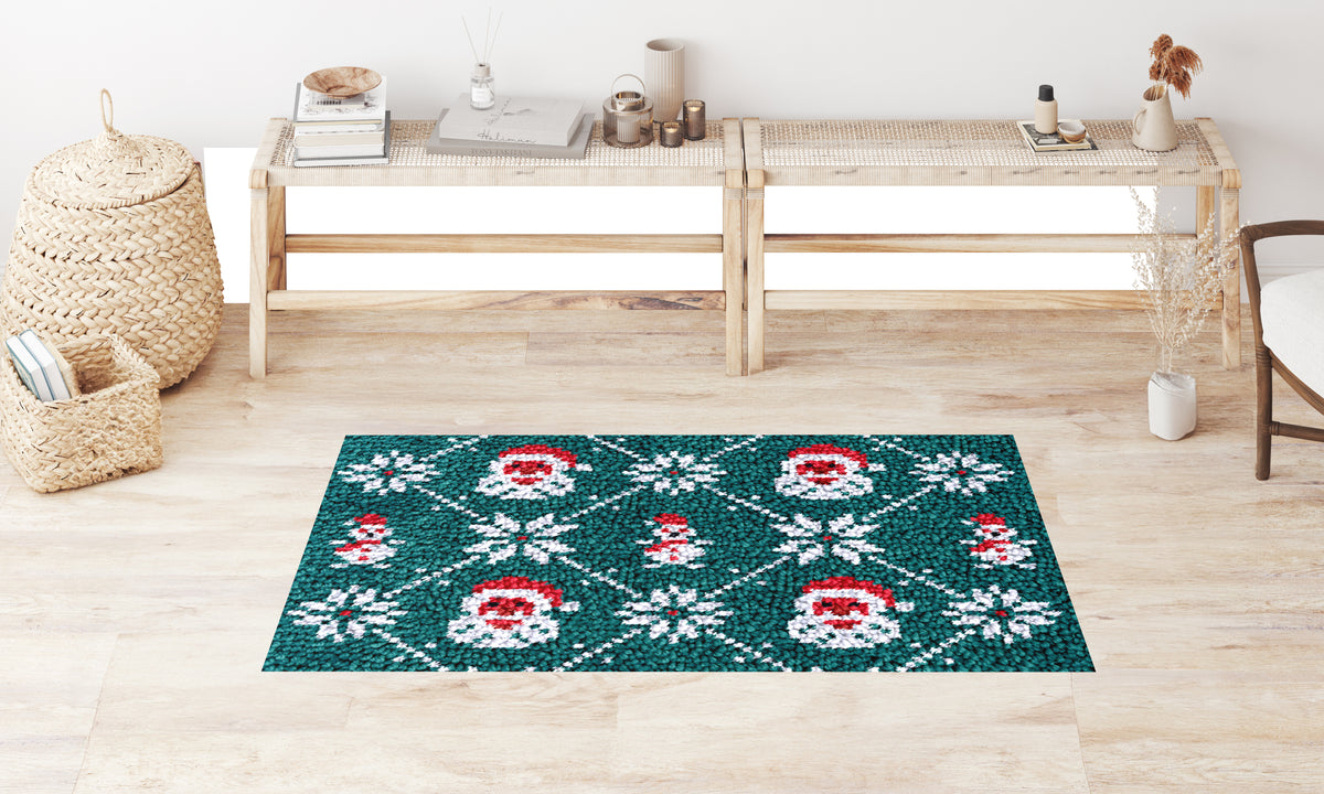 Joyful Holiday Cheer Doormat - Latch Hook Rug Kit