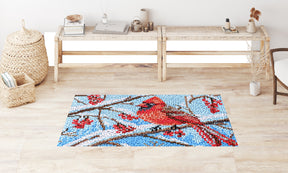 Winter's Cardinal - Latch Hook Rug Kit