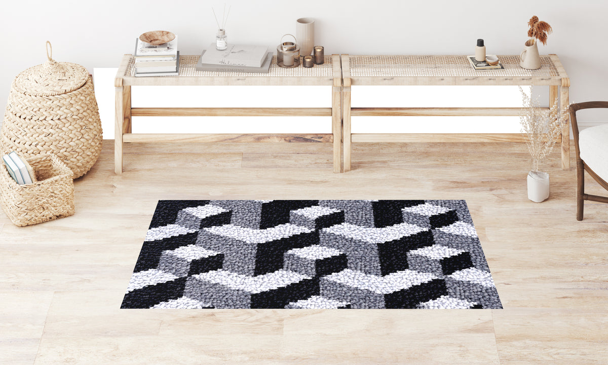 Geometric Depths - Latch Hook Rug Kit